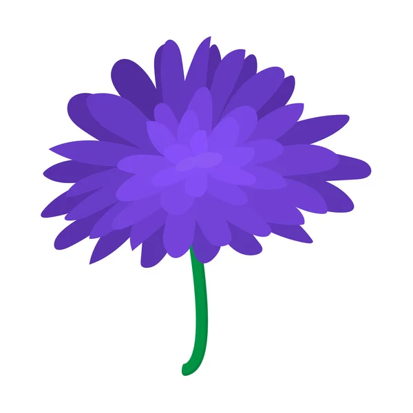 Blue Dahlia icon, cartoon style — стоковый вектор