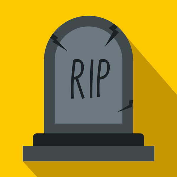 Grave icon, flat style