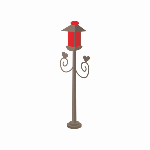 Icona a luce rossa, stile cartone animato — Vettoriale Stock