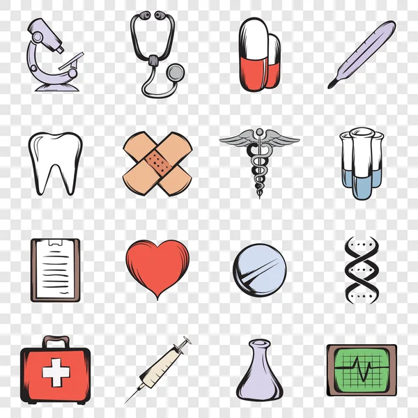 Иконки медицинских наборов — стоковый вектор