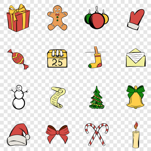 Christmas set icons