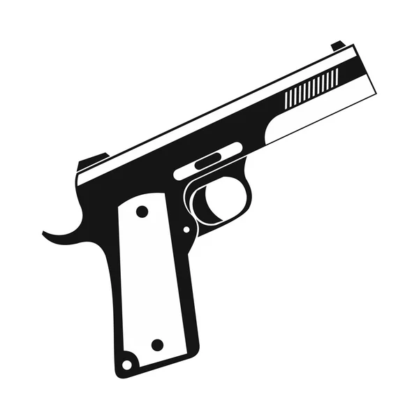 Gun icon, black simple style — Stock Vector