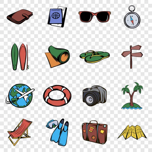 Travel set icons — Stock Vector