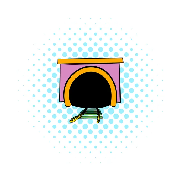 Icône tunnel, style BD — Image vectorielle