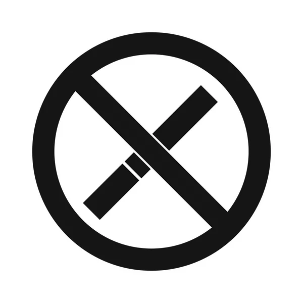 No smoking sign icon, simple style — стоковый вектор