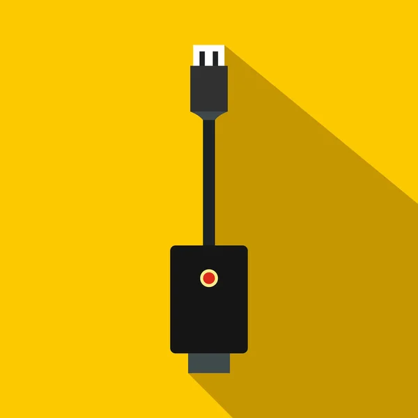 USB-kábel az ikon, lapos stílusú — Stock Vector