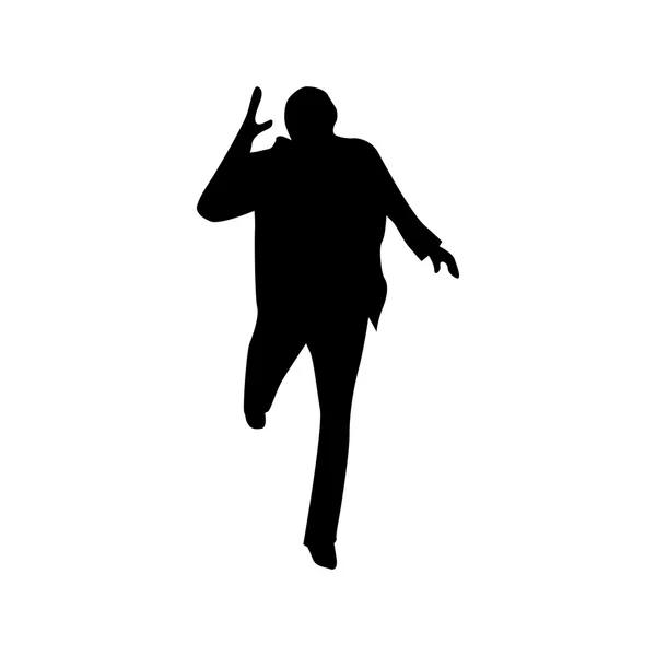 Silhouette running noir — Image vectorielle