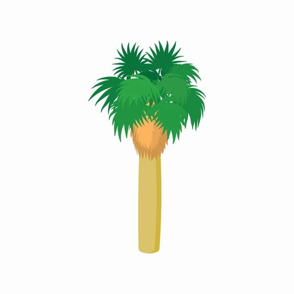 Palm tropische boom pictogram, cartoon stijl — Stockvector
