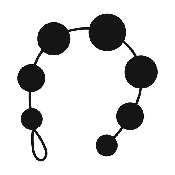 Anal beads ícone, estilo simples — Vetor de Stock