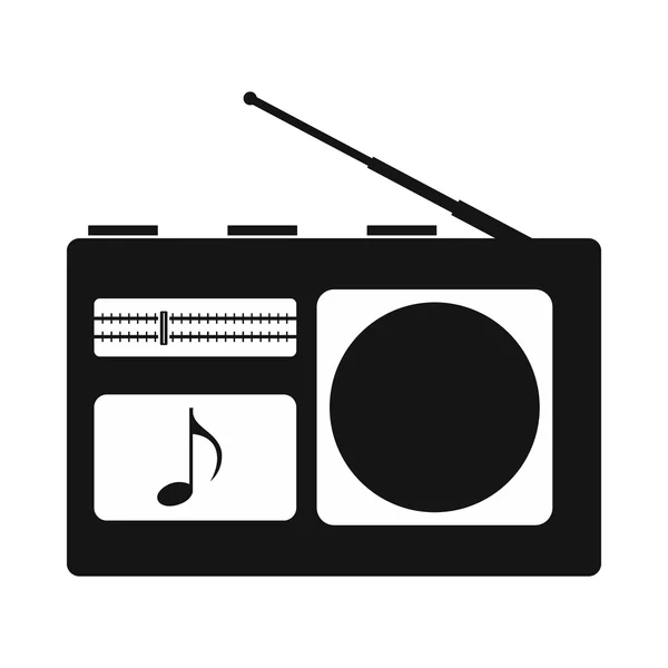 Icona radio, stile semplice — Vettoriale Stock