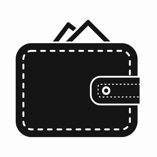 Brieftasche mit Karte und Bargeld-Symbol, einfacher Stil — Stockvektor