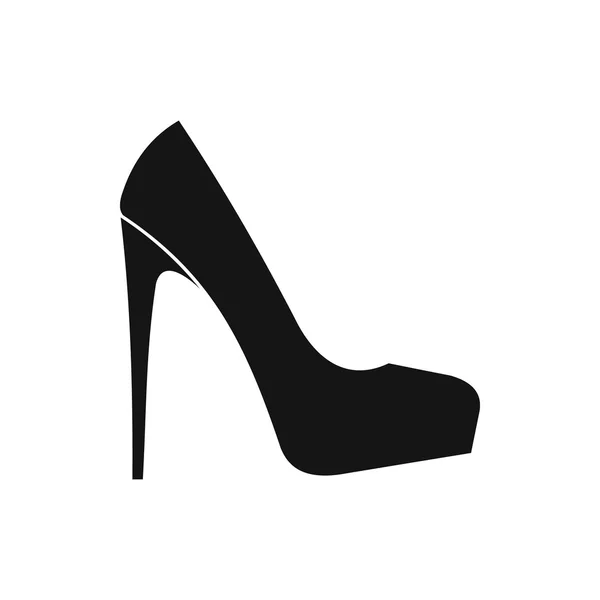 Ícone de sapato de salto alto mulheres, estilo simples — Vetor de Stock