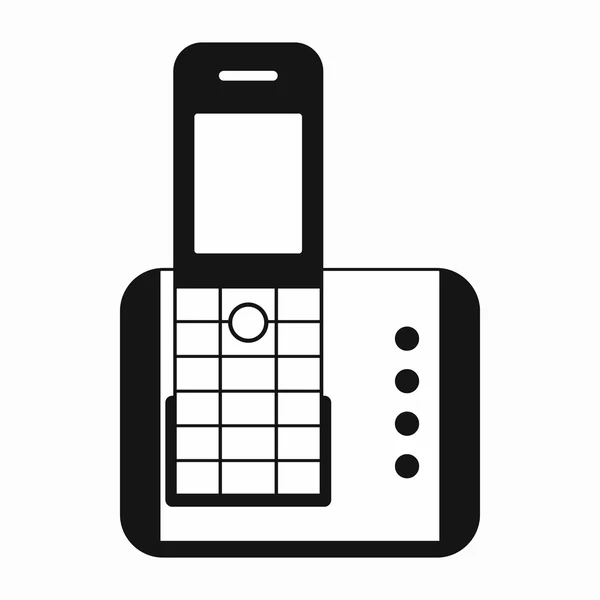 Icono del teléfono inalámbrico, estilo simple — Vector de stock