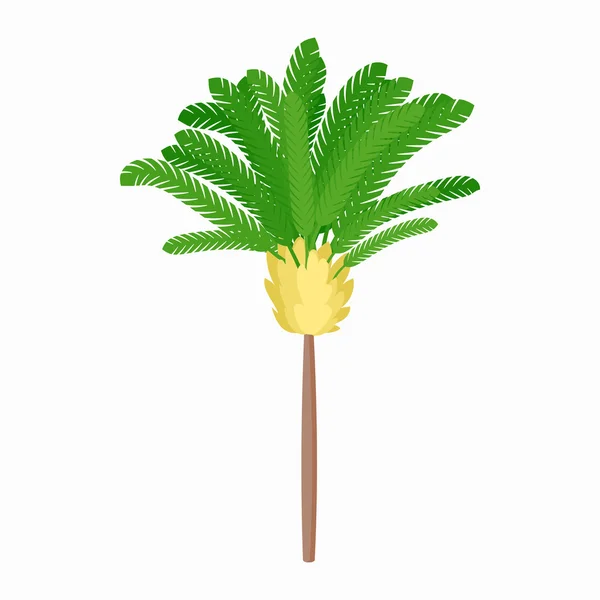 Икона банановой пальмы, мультяшный стиль — стоковый вектор