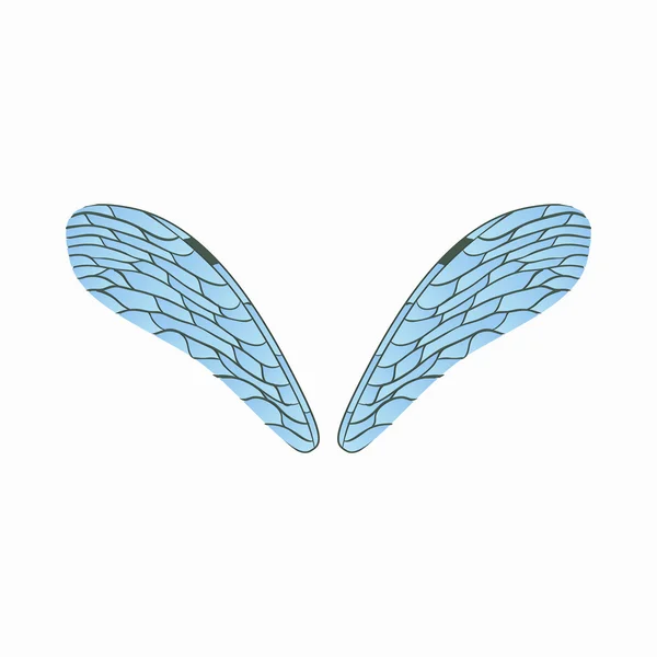 Realistische dragonfly vleugels pictogram, cartoon stijl — Stockvector