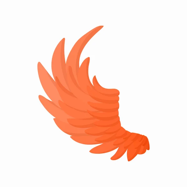 Orange wing icon, cartoon style — Stock Vector