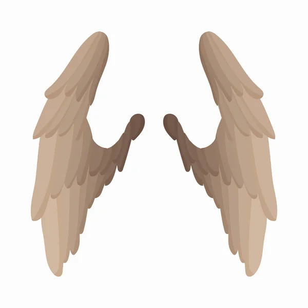 Пара пташиних крил значок, мультиплікаційний стиль — стоковий вектор