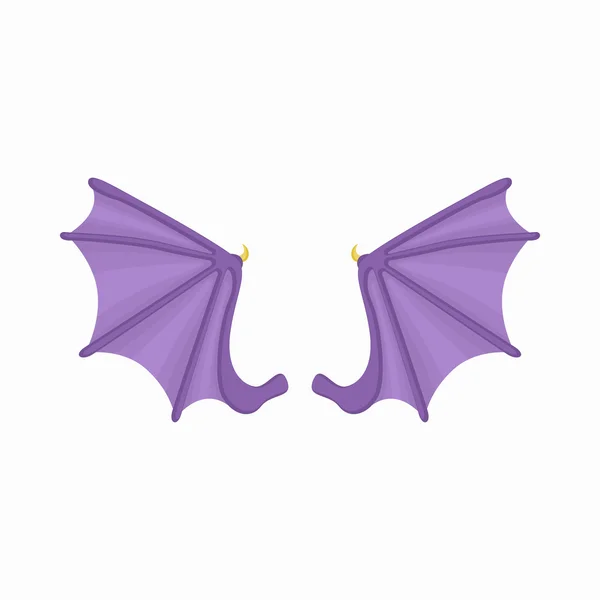 Bat wings icon, cartoon style — Stock Vector