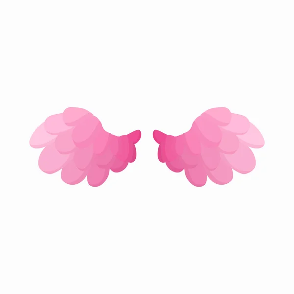 Pair of pink bird wings icon, cartoon style — Stock Vector