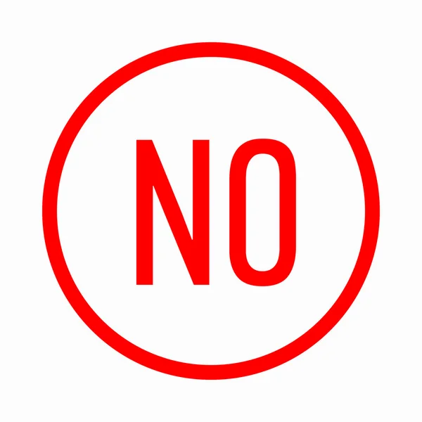 No in circle icon, simple style — Stock Vector