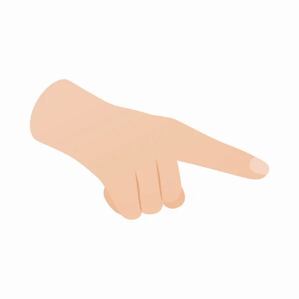 Pointing hand gesture icon, isometric 3d style — Stock Vector