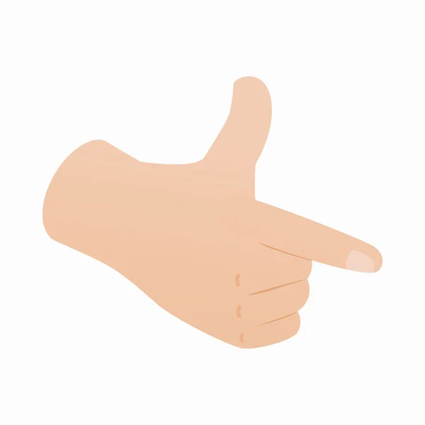 Pointant main ou pistolet main icône geste — Image vectorielle