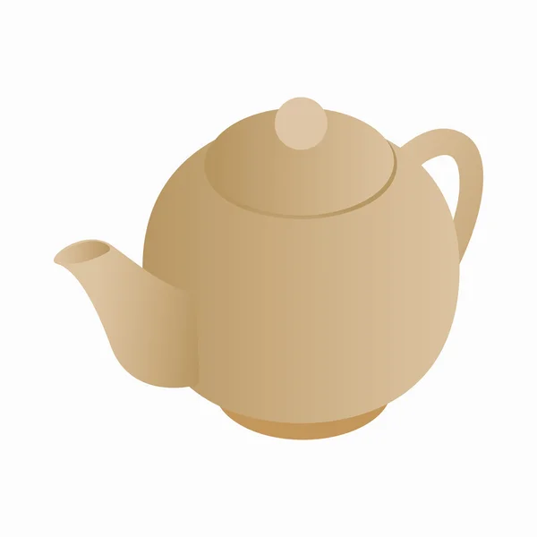 Teapot icon, isometric 3d style — Stock Vector