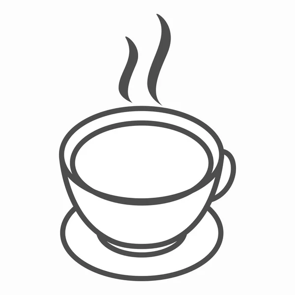 一杯のお茶やコーヒーのアイコン、等角投影の 3d スタイル — ストックベクタ