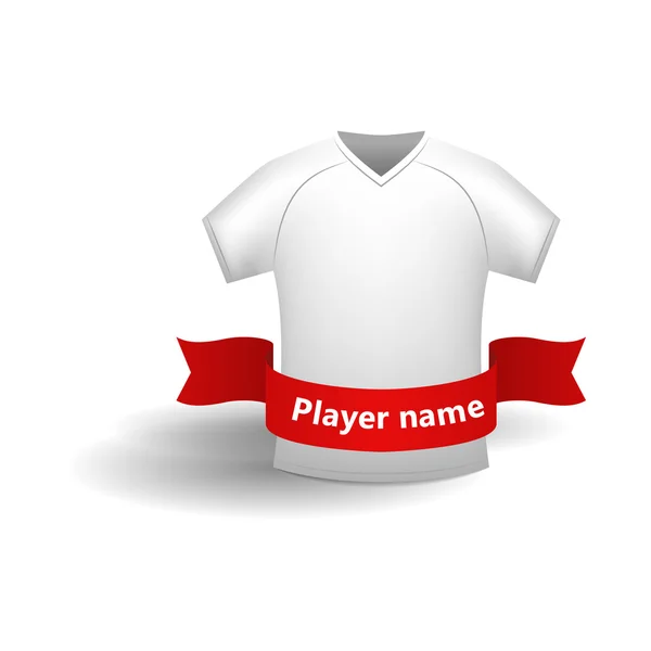 Icono de camisa deportiva blanca, estilo de dibujos animados — Vector de stock