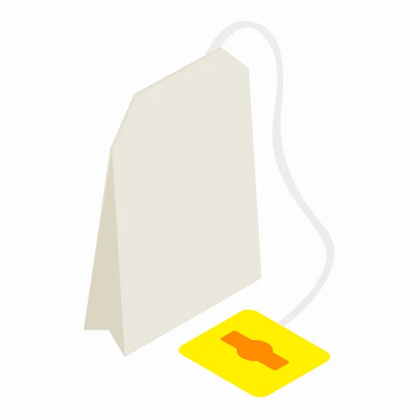 ティーバッグ アイコン、等角投影の 3d スタイル — ストックベクタ