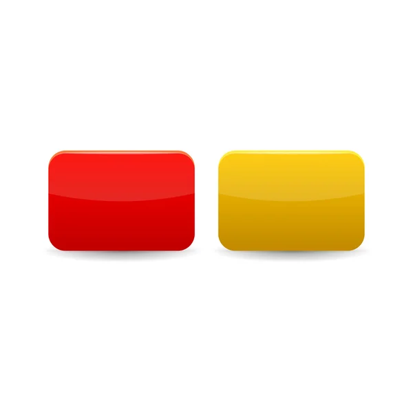 Εικονίδιο κόκκινες και κίτρινες κάρτες, κινούμενα σχέδια στυλ — Διανυσματικό Αρχείο