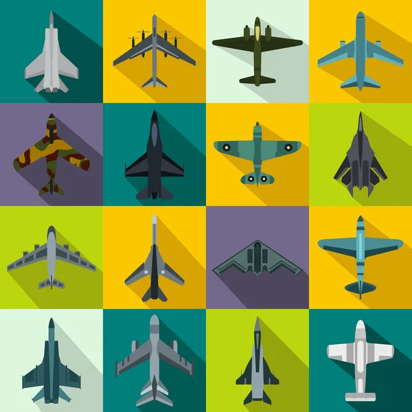 Aviation set icons — Stock Vector