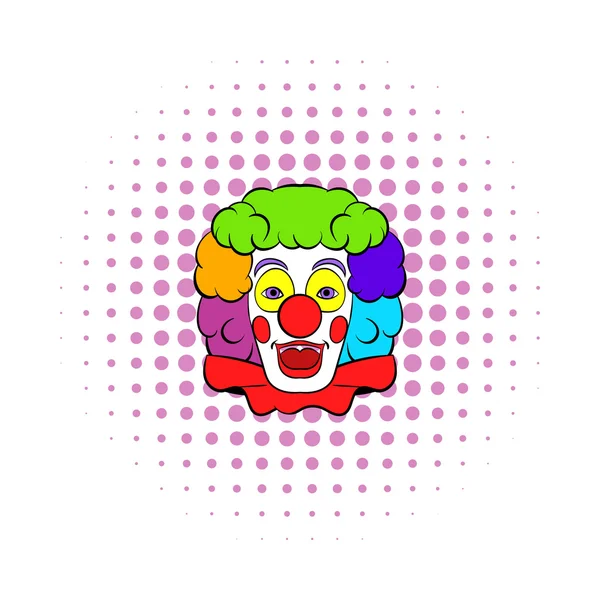 Clown pictogram, comics stijl — Stockvector