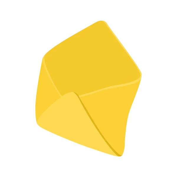 Ανοιχτός φάκελος κίτρινο εικονίδιο, σε ύφος κινούμενων σχεδίων — Διανυσματικό Αρχείο