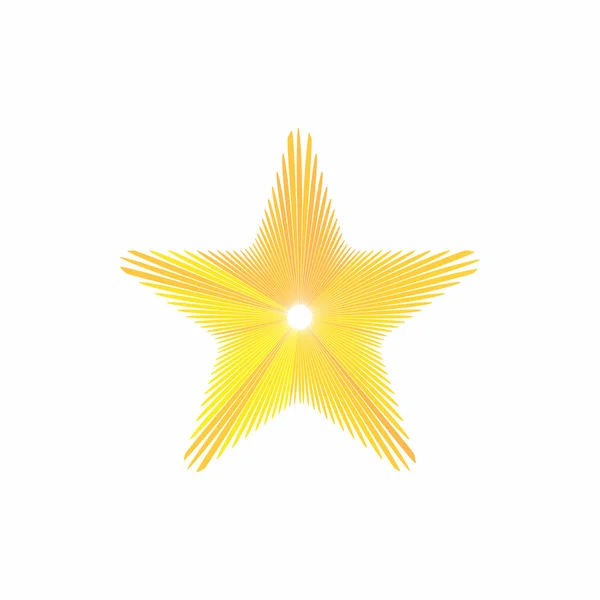 Icône étoile d'or, style dessin animé — Image vectorielle