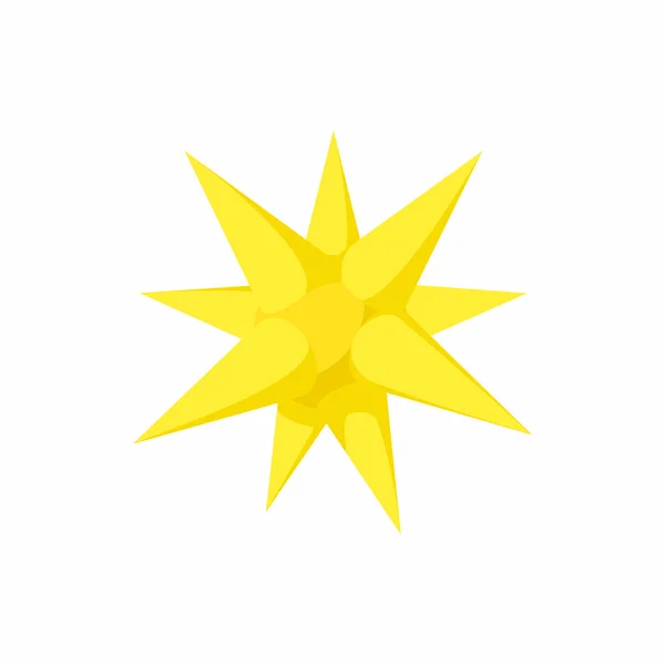 Icône étoile morave dorée, style dessin animé — Image vectorielle