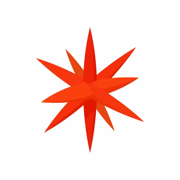 Icône étoile morave, style dessin animé — Image vectorielle