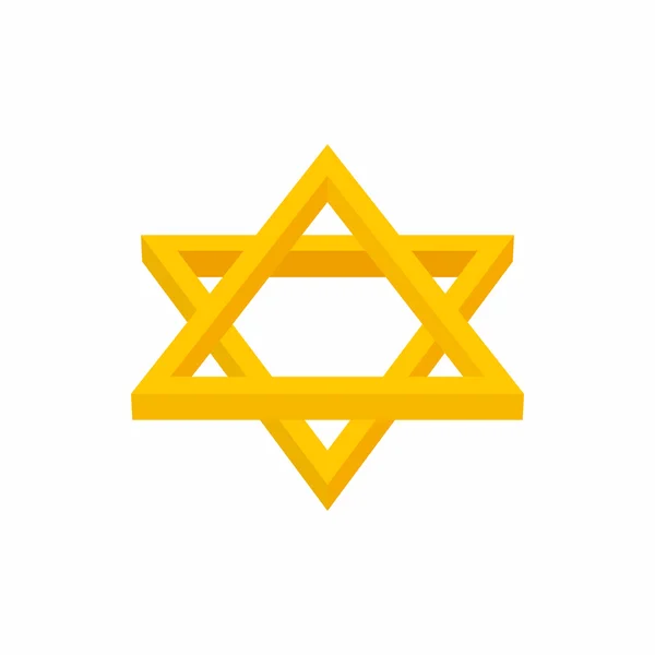 Star of David icon, cartoon style — Stock Vector