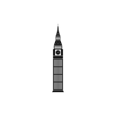 Big Ben, Westminster, Londra simgesi, basit tarzı