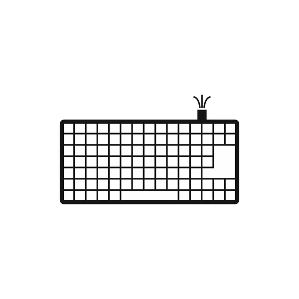 Icono del teclado del ordenador, estilo simple — Vector de stock