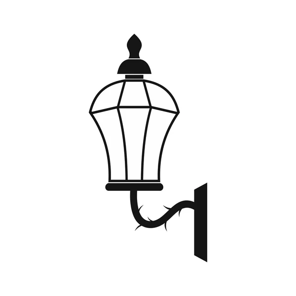 Une vieille lampe dans l'icône de Londres, style simple — Image vectorielle