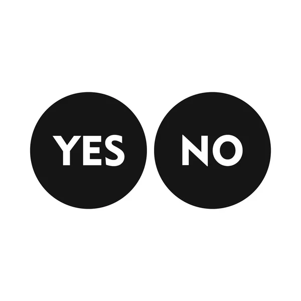 Yes and No icon, simple style — Stock Vector