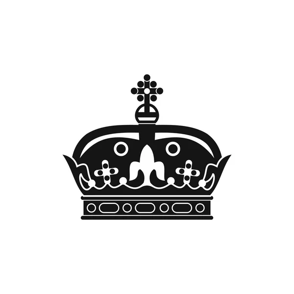 Un icono de la corona real, estilo simple — Vector de stock