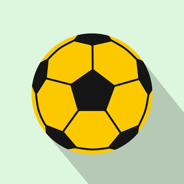 Icono de pelota de fútbol, estilo plano — Vector de stock