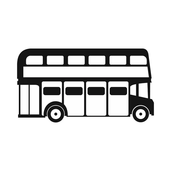 London Doppeldeckerbus-Ikone, einfacher Stil — Stockvektor