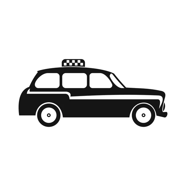 London cab czarny ikona, prosty styl — Wektor stockowy