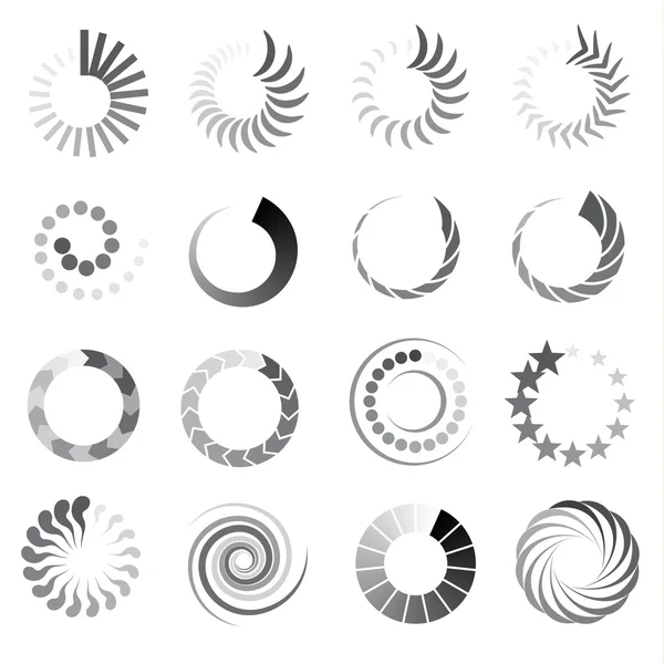 Loading icons set, simple style — Stock Vector