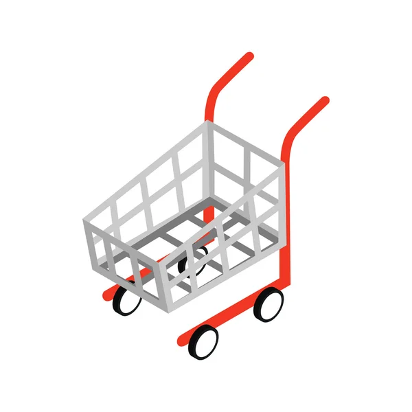 Ícone de carrinho de compras, estilo 3D isométrico — Vetor de Stock