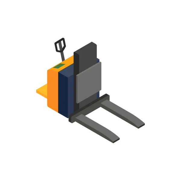 Forklift yükleyici simgesi, izometrik 3d stili — Stok Vektör