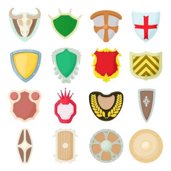 Shield icons set — Stock Vector